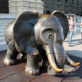 Hot Sale Outdoor brass standing bronze elephant sculpture for garden decoration
